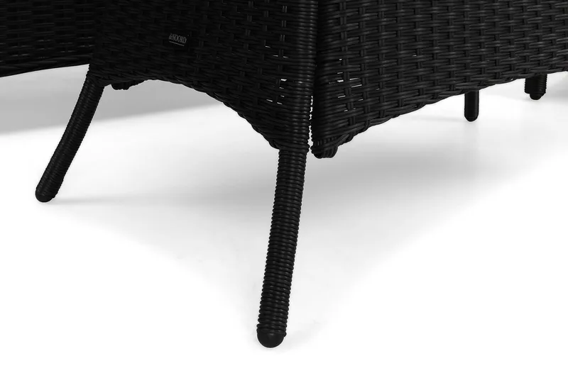 Marcus Sohvaryhmä 3:n ist Nojatuoleilla - Musta - Puutarhakalusteet - Terassiryhmät - Oleskeluryhmät