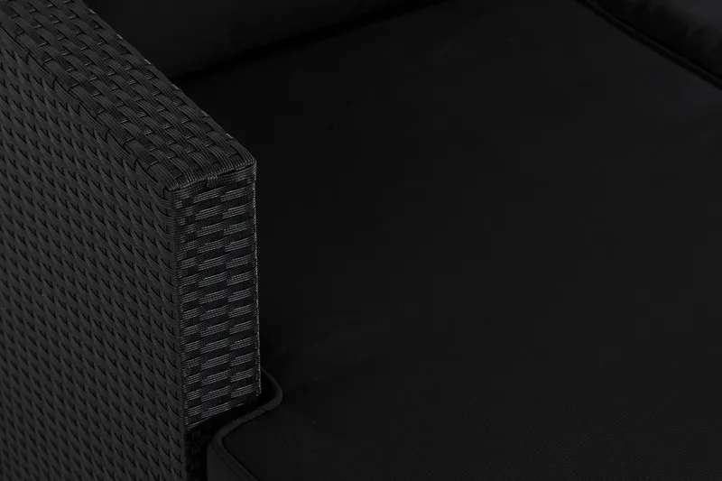 Mendoza 4-istuttava Sohvaryhmä - Musta / Mustat tyynyt - Puutarhakalusteet - Terassiryhmät - Oleskeluryhmät