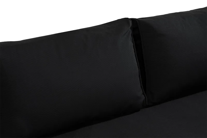 Mendoza 4-istuttava Sohvaryhmä - Musta / Mustat tyynyt - Puutarhakalusteet - Terassiryhmät - Oleskeluryhmät