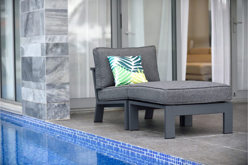 Nojatuoli Palau Jalkarahilla - Harmaa - Puutarhakalusteet - Puutarhatuoli - Ulkotilan nojatuolit