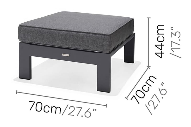 Nojatuoli Palau Jalkarahilla - Harmaa - Puutarhakalusteet - Puutarhatuoli - Ulkotilan nojatuolit