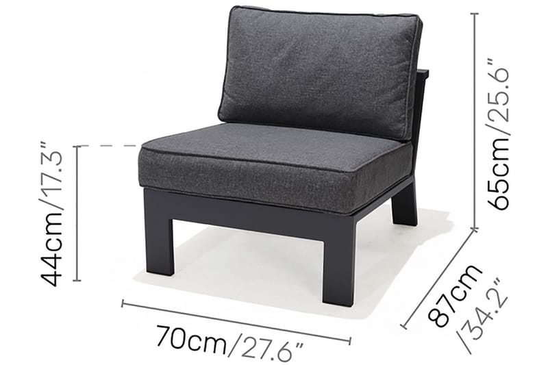 Nojatuoli Palau Jalkarahilla - Harmaa - Puutarhakalusteet - Puutarhatuoli - Ulkotilan nojatuolit