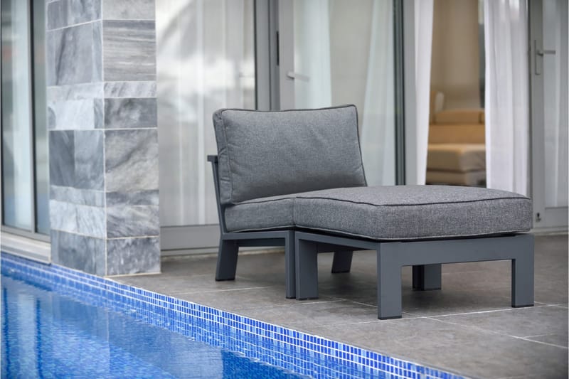 Nojatuoli Palau Jalkarahilla - Harmaa - Puutarhakalusteet - Puutarhatuoli - Ulkotilan nojatuolit