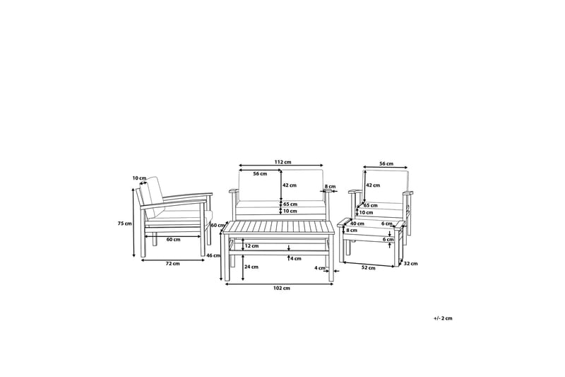 Oleskeluryhmä Akaasiapuu MANILA - Puu/Luonnonväri - Puutarhakalusteet - Terassiryhmät - Oleskeluryhmät