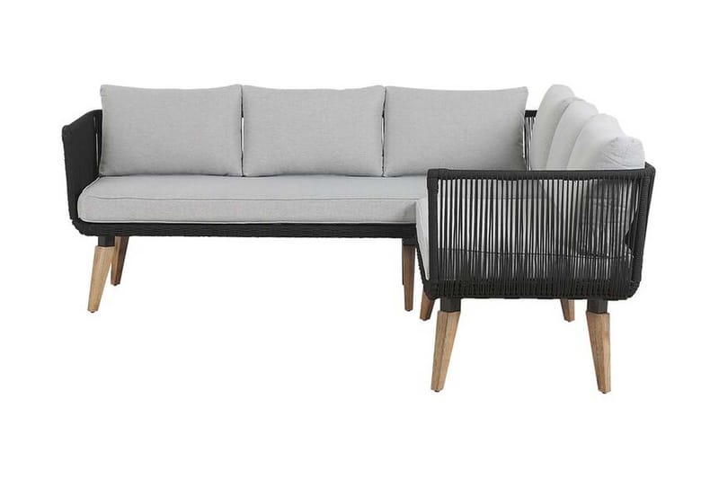 Oleskeluryhmä ALCAMO ruskea / harmaa - Puutarhakalusteet - Terassiryhmät - Oleskeluryhmät