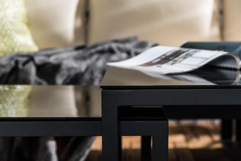 Oleskeluryhmä Aspvik - Musta/Tiikki - Puutarhakalusteet - Terassiryhmät - Oleskeluryhmät