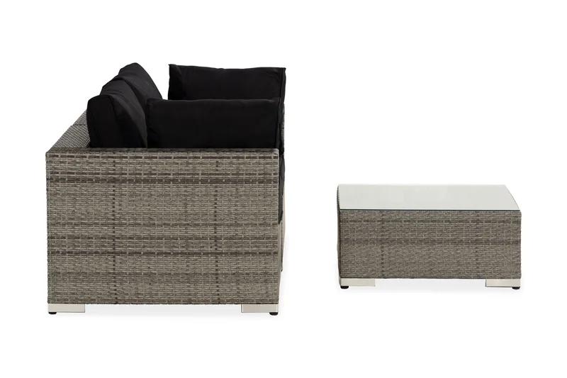 Oleskeluryhmä Bahamas 3:n ist Divaani/Pöytä - Harmaa - Puutarhakalusteet - Terassiryhmät - Oleskeluryhmät