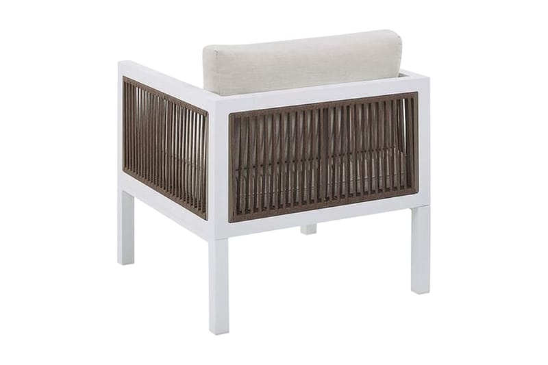 Oleskeluryhmä Columbero 5:n ist - Valkoinen / Ruskea - Puutarhakalusteet - Terassiryhmät - Oleskeluryhmät