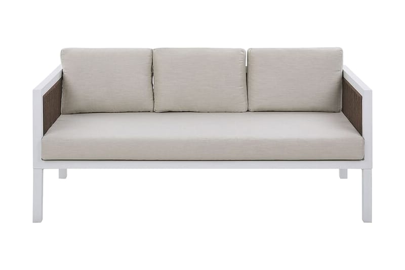 Oleskeluryhmä Columbero 5:n ist - Valkoinen / Ruskea - Puutarhakalusteet - Terassiryhmät - Oleskeluryhmät