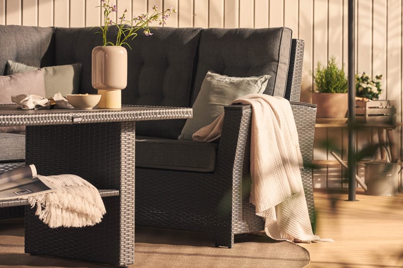 Oleskeluryhmä James Lyx Käännettävä - Musta - Puutarhakalusteet - Terassiryhmät - Oleskeluryhmät