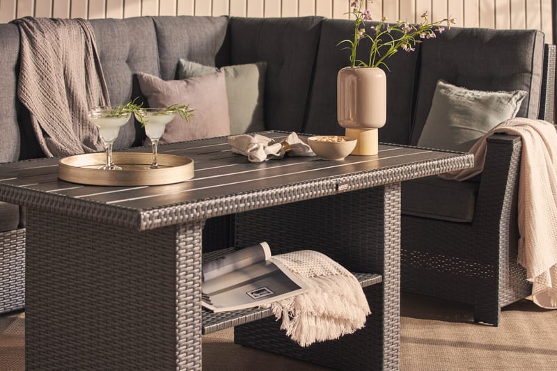 Oleskeluryhmä James Lyx Käännettävä - Musta - Puutarhakalusteet - Terassiryhmät - Oleskeluryhmät