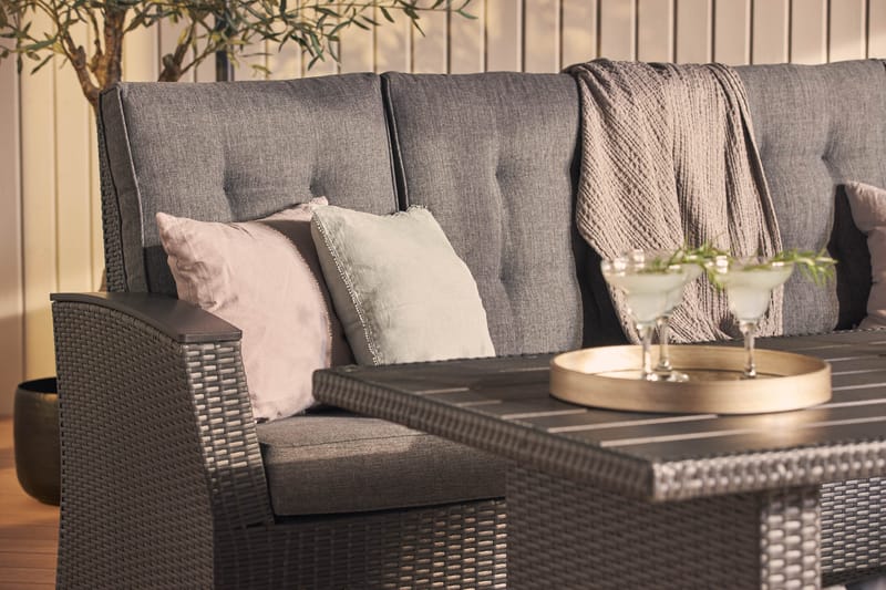 Oleskeluryhmä James Lyx Käännettävä - Musta - Puutarhakalusteet - Terassiryhmät - Oleskeluryhmät