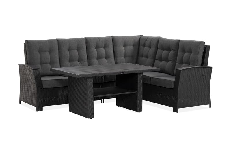 Oleskeluryhmä James Lyx Käännettävä - Musta - Puutarhakalusteet - Terassiryhmät - Oleskeluryhmät