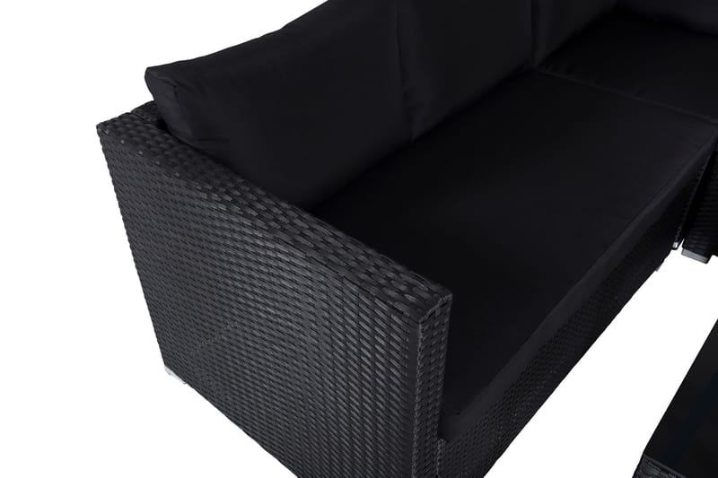 Oleskeluryhmä Kuba pehmusteilla - Musta - Puutarhakalusteet - Terassiryhmät - Oleskeluryhmät