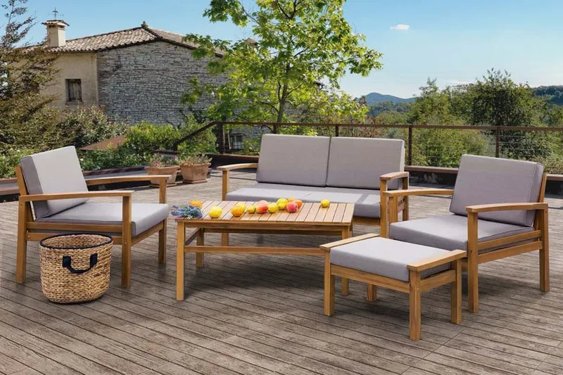 Oleskeluryhmä Manila 102 cm, Puu/Luonnonväri