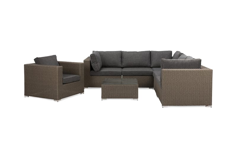 Oleskeluryhmä Marcus, Harmaa Pöytä Kulmasohva Tuoli