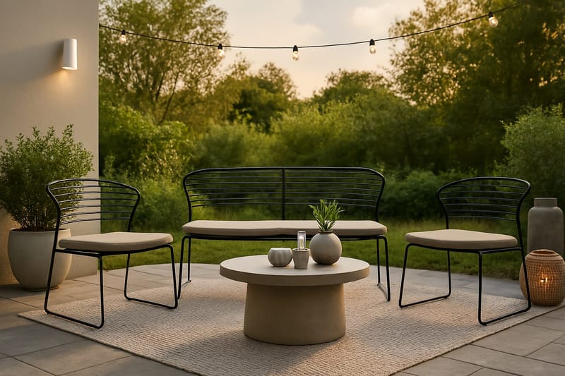 Oleskeluryhmä Milano - Beige - Puutarhakalusteet - Terassiryhmät - Oleskeluryhmät