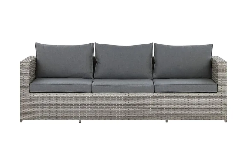 Oleskeluryhmä Rottinki Harmaa SABBIA - Harmaa - Puutarhakalusteet - Terassiryhmät - Oleskeluryhmät