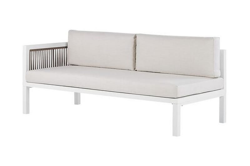 Oleskeluryhmä Valkoinen/Ruskea BORELLO - Valkoinen - Puutarhakalusteet - Terassiryhmät - Oleskeluryhmät