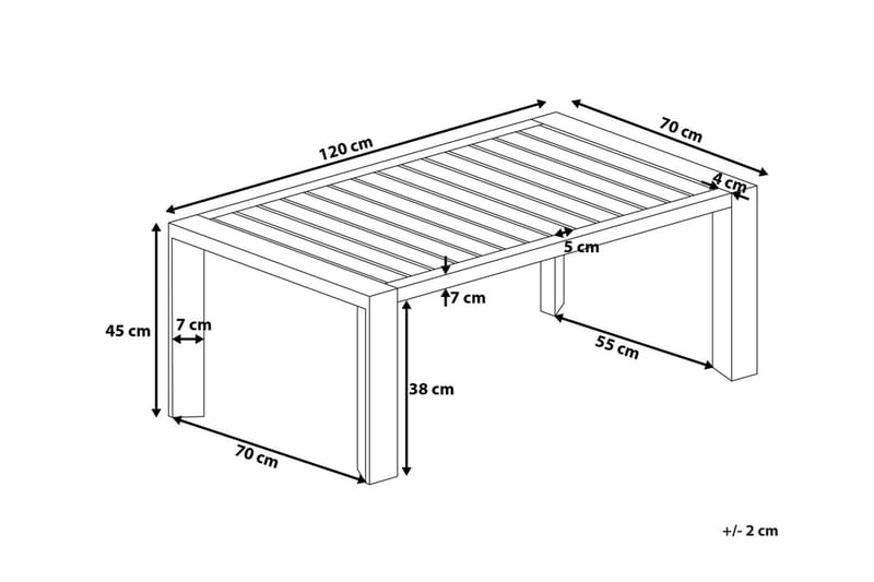 Oleskeluryhmä Vinci 120 cm - Puutarhakalusteet - Terassiryhmät - Oleskeluryhmät