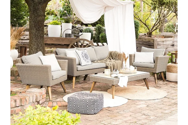 Oleskeluryhmä Vittoria xl 120 cm - Puu/Luonnonväri - Puutarhakalusteet - Terassiryhmät - Oleskeluryhmät