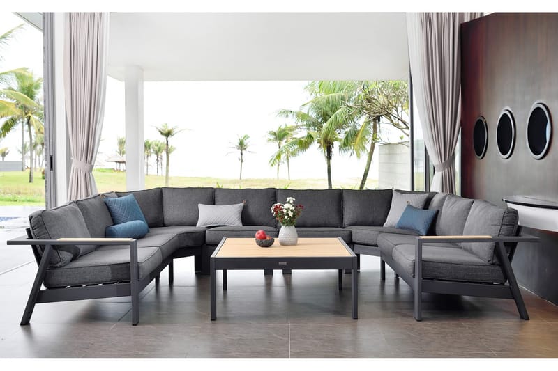 Oleskeluryhmä Palau 8:n ist - Puu / Harmaa - Puutarhakalusteet - Terassiryhmät - Oleskeluryhmät