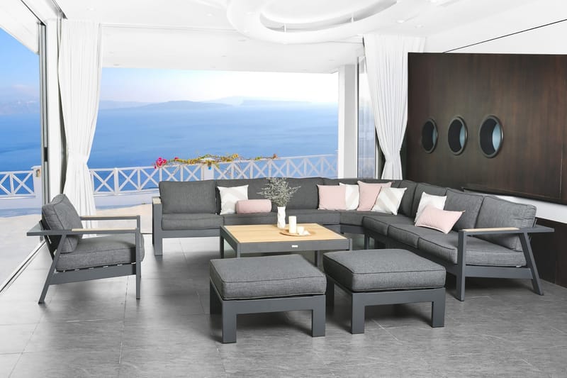 Oleskeluryhmä Palau 5:n ist - Puu / Harmaa - Puutarhakalusteet - Terassiryhmät - Oleskeluryhmät