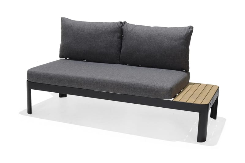 Oleskeluryhmä Portals 4: n ist - Musta / Tiikki - Puutarhakalusteet - Terassiryhmät - Oleskeluryhmät