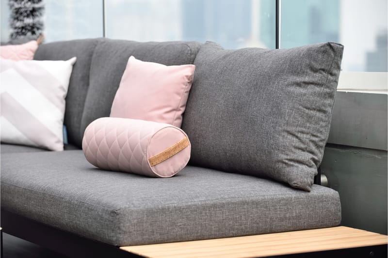 Oleskeluryhmä Portals 4: n ist - Musta / Tiikki - Puutarhakalusteet - Terassiryhmät - Oleskeluryhmät