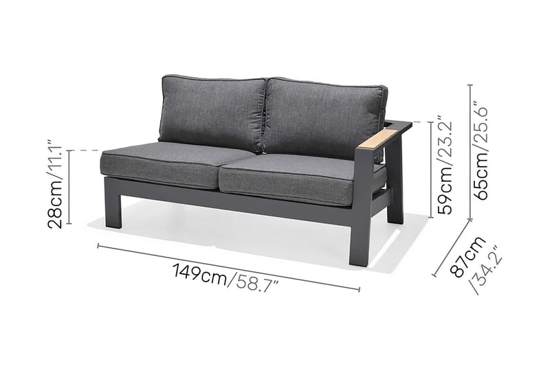 Oleskeluryhmä Palau 6:n ist - Puu / Harmaa - Puutarhakalusteet - Terassiryhmät - Oleskeluryhmät