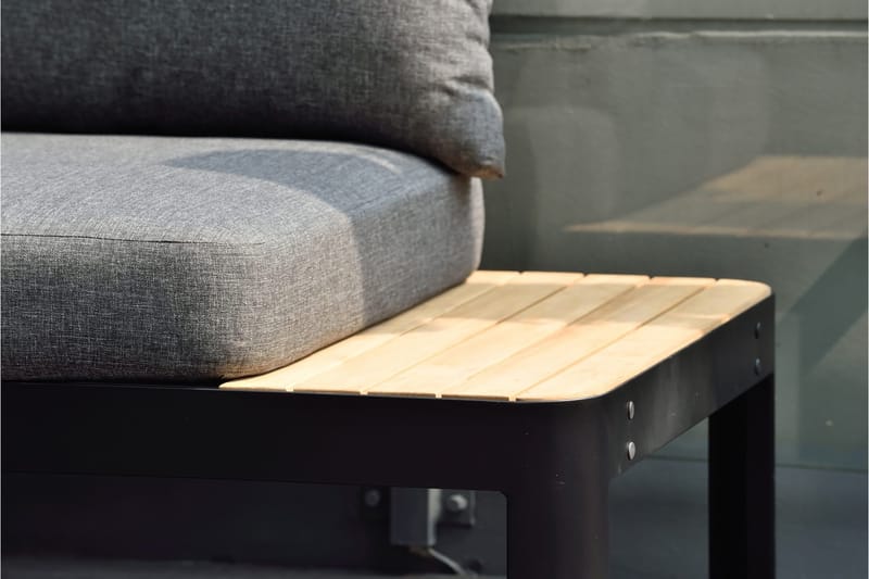 Oleskeluryhmä Portals 4: n ist - Musta / Tiikki - Puutarhakalusteet - Terassiryhmät - Oleskeluryhmät