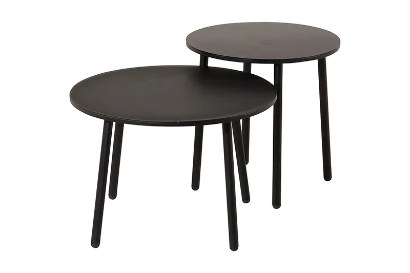 Paola-lounge-ryhmä ulkokäyttöön pehmusteilla - Musta - Puutarhakalusteet - Terassiryhmät - Oleskeluryhmät