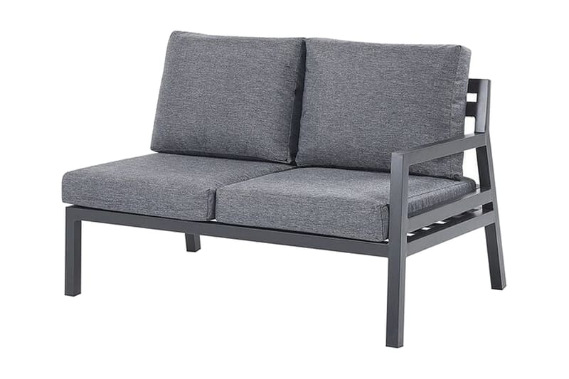 Puutarhakalustesetti 5-istuttava tummanharmaa VIZZINI - Musta - Puutarhakalusteet - Terassiryhmät - Oleskeluryhmät