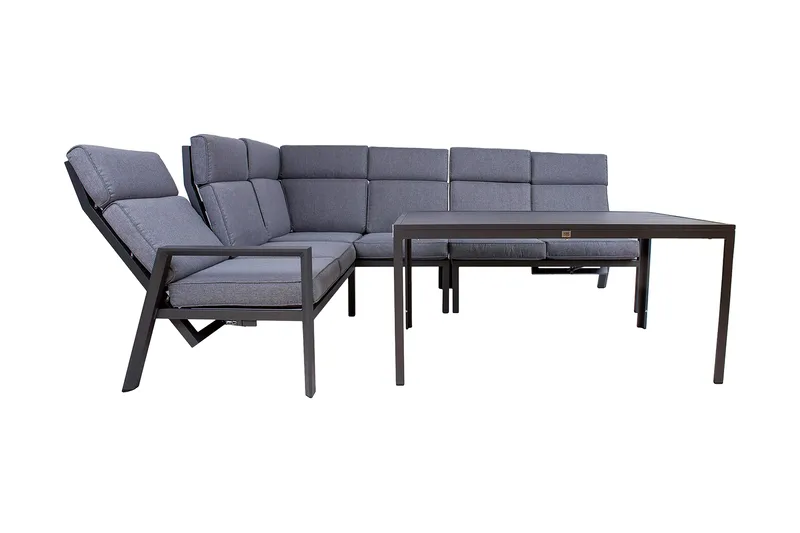 Puutarhasetti Casten Tummanharmaa - Puutarhakalusteet - Terassiryhmät - Oleskeluryhmät