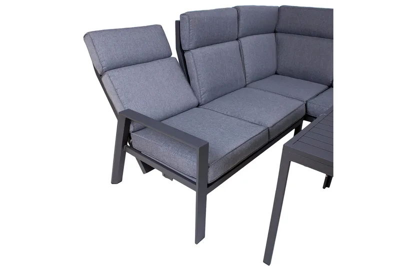 Puutarhasetti Casten Tummanharmaa - Puutarhakalusteet - Terassiryhmät - Oleskeluryhmät