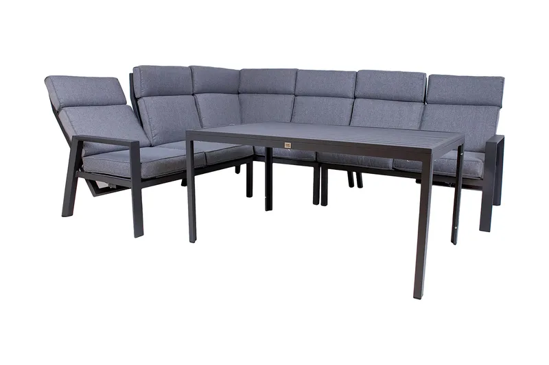 Puutarhasetti Casten Tummanharmaa - Puutarhakalusteet - Terassiryhmät - Oleskeluryhmät