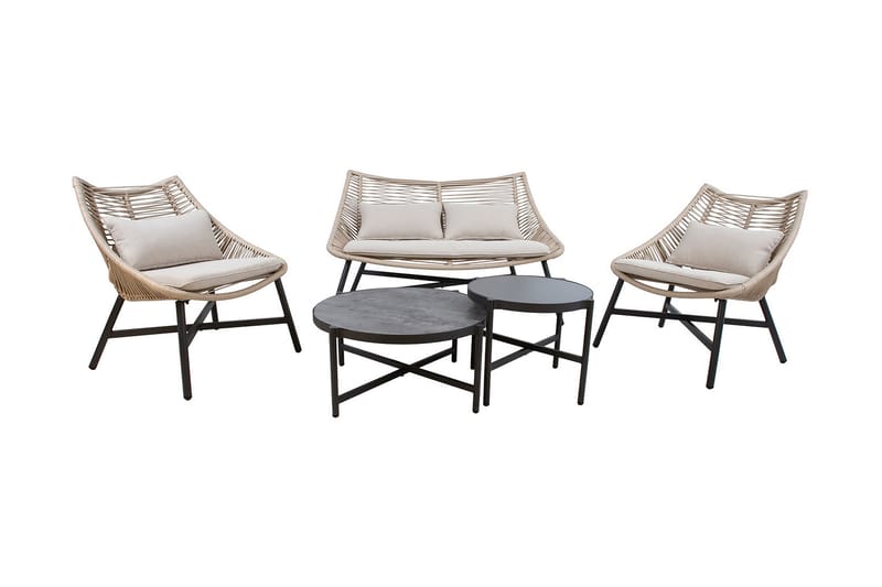 Puutarhasetti Helsinki Beige - Puutarhakalusteet - Terassiryhmät - Oleskeluryhmät
