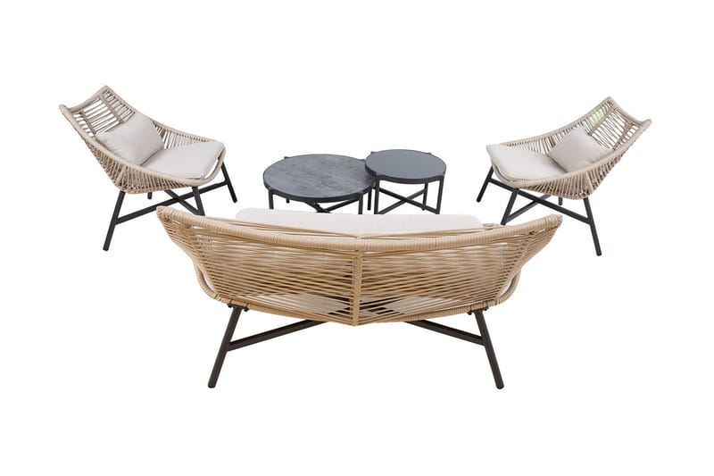 Puutarhasetti Helsinki Beige - Puutarhakalusteet - Terassiryhmät - Oleskeluryhmät