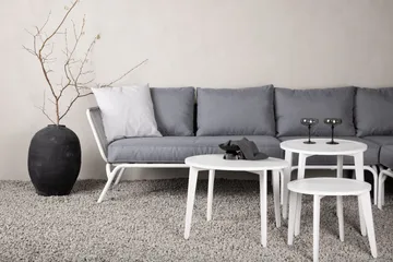 Roxo kulmasohva valkoinen - Venture Home - Puutarhakalusteet - Terassiryhmät - Oleskeluryhmät