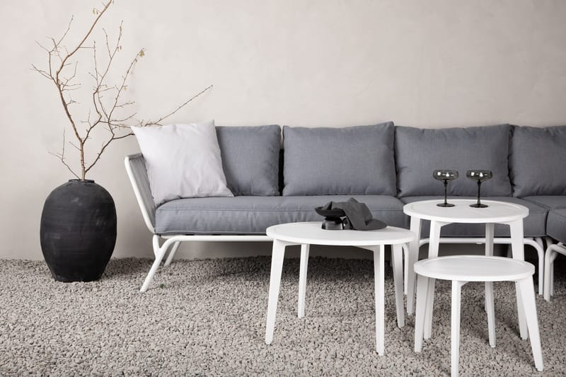 Roxo kulmasohva valkoinen - Venture Home - Puutarhakalusteet - Terassiryhmät - Oleskeluryhmät