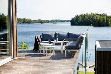 Roxo kulmasohva valkoinen - Venture Home - Puutarhakalusteet - Terassiryhmät - Oleskeluryhmät