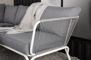 Roxo kulmasohva valkoinen - Venture Home - Puutarhakalusteet - Terassiryhmät - Oleskeluryhmät