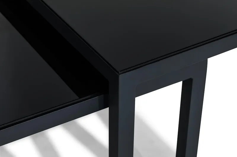 Sohvaryhmä Aspvik - Musta/Tiikki - Puutarhakalusteet - Terassiryhmät - Oleskeluryhmät