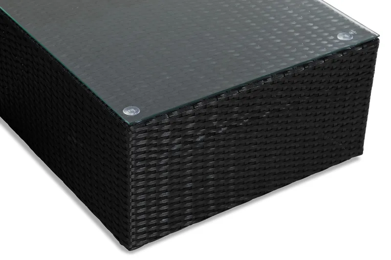 Sohvaryhmä Mendoza - Musta/Tummanharmaa - Puutarhakalusteet - Terassiryhmät - Oleskeluryhmät