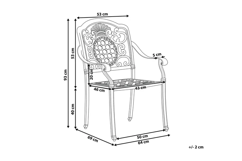 Tuoli Brette 4-pak - Ruskea - Puutarhakalusteet - Puutarhatuoli - Karmituoli ulos