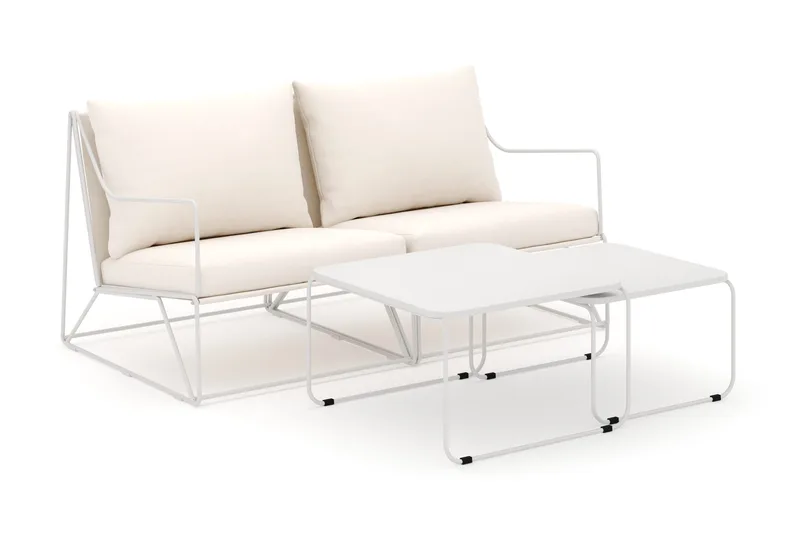 Usteryd 2-istuttava lounge-sohva sarjapöydillä, Beige