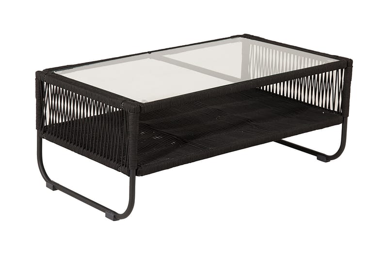 Utah-oleskeluryhmä ulkokäyttöön 4-istuttava - Musta - Puutarhakalusteet - Terassiryhmät - Oleskeluryhmät