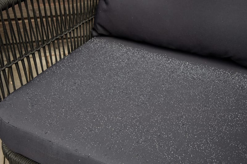 Utah-oleskeluryhmä ulkokäyttöön 4-istuttava - Musta - Puutarhakalusteet - Terassiryhmät - Oleskeluryhmät