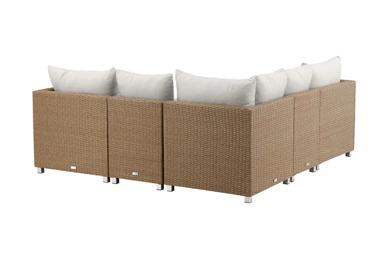 Vamos-oleskeluryhmä ulkokäyttöön - Beige/luonnonväri - Puutarhakalusteet - Terassiryhmät - Oleskeluryhmät