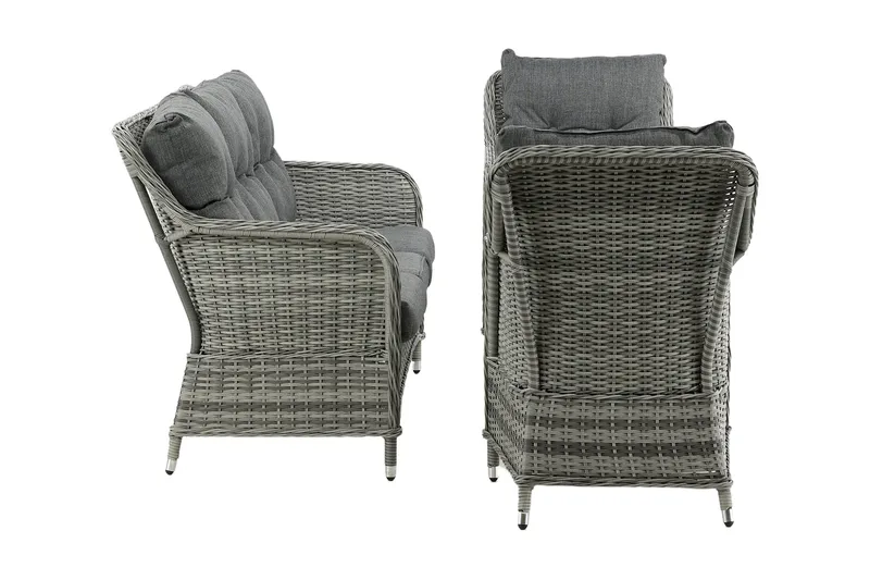 Vikelund-oleskeluryhmä ulkokäyttöön - Harmaa - Puutarhakalusteet - Terassiryhmät - Oleskeluryhmät